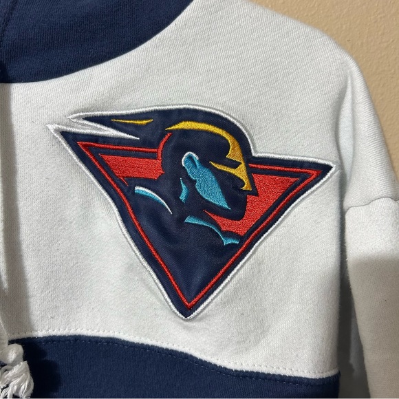 Golden State Warriors Mitchell And Ness Hardwood Classics Pullover Hoodie Navy - Picture 2 of 10